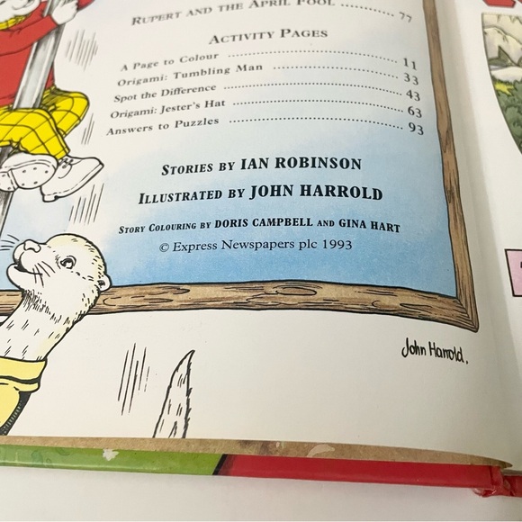 Vtg Rupert Bear Book The Daily Express Annual Storybook - Picture 8 of 16